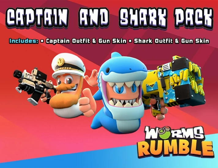 Worms Rumble Captain Shark Double Pack DLC Steam