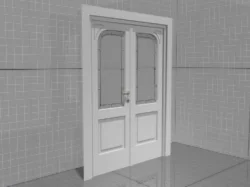 3D модель деревянной межкомнатной двери