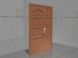 3D модель деревянной межкомнатной двери
