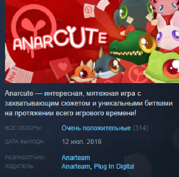 Anarcute Steam Key Region Free