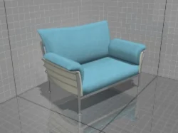 3D модели мебели, диван Самурай