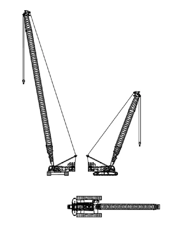 Dynamically changeable Liebherr LR1350 crane unit