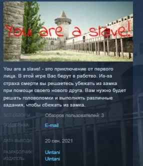 You are a slave! STEAM KEY REGION GLOBAL+РОССИЯ