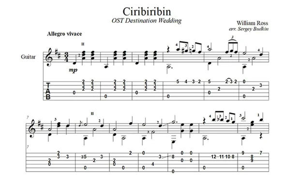 Ciribiribin (OST Destination Wedding) guitar cover