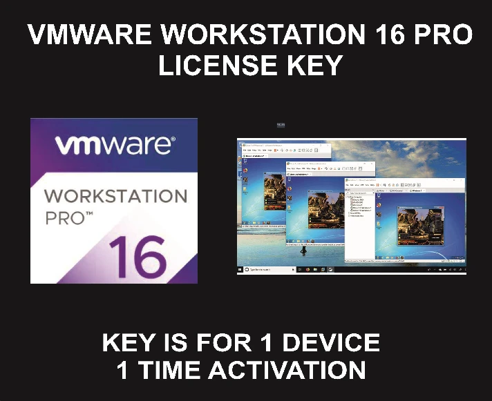 Vmware Workstation 16 Pro, License Key, 1 Device