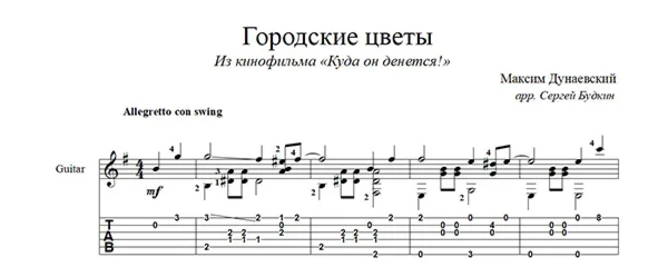 Городские цветы на гитаре