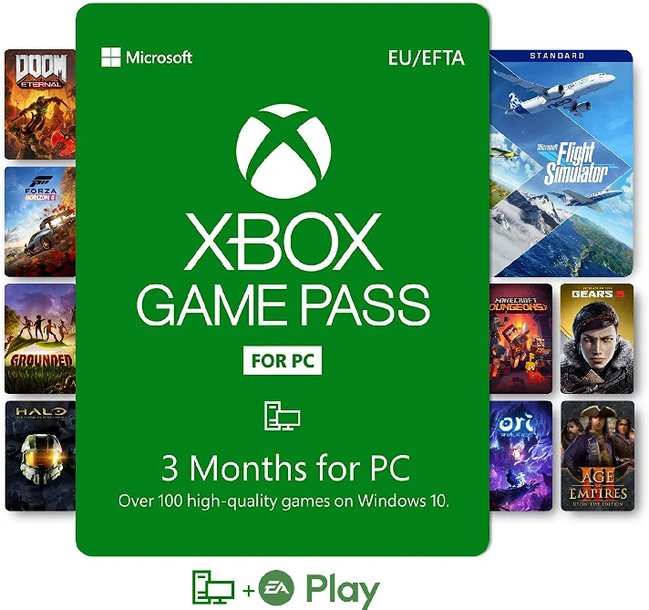 XBOX GAME PASS ✅ 3 MONTHS ✅ TRIAL - PC (EU+ASIA+USA) 🔥