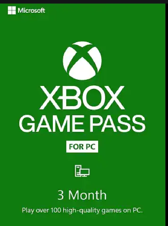 Xbox Game Pass PC 3 MONTHS Trial Key NEW ACCOUNT ONLY