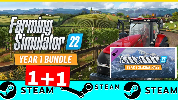 ⭐️ FARMING SIMULATOR 22 - YEAR 1 BUNDLE STEAM (GLOBAL)