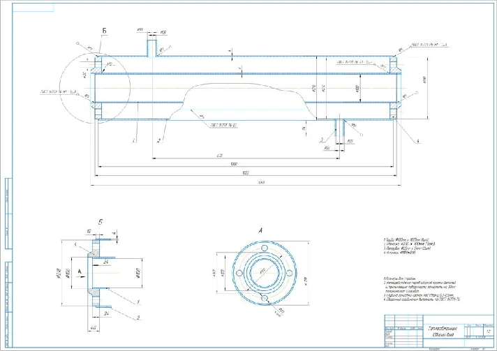 Heat exchanger drawing (general view)