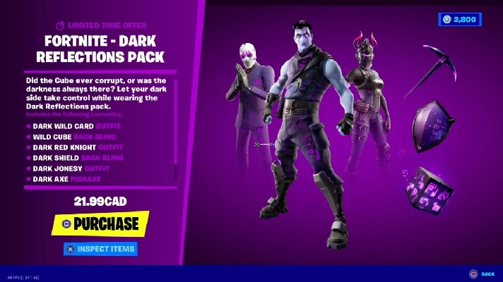 Fortnite - Dark Reflections Pack XBOX ONE SERIES X|S 🔑