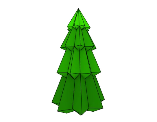 PaperCraft Новогодняя ёлка.развертка