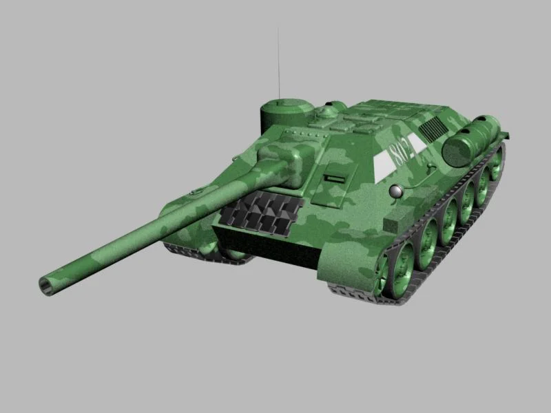 3D-модель самоходной артиллерийской установки СУ-85
