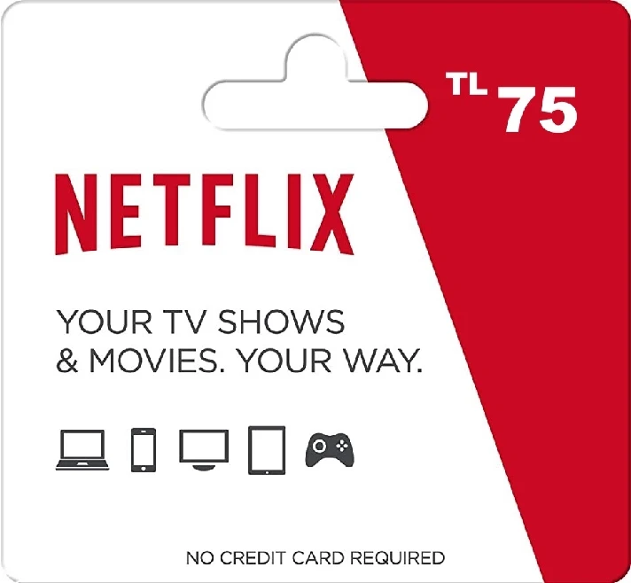 NETFLIX 🇹🇷 TURKEY GIFT CARD \ CODE 75 TL 🍿