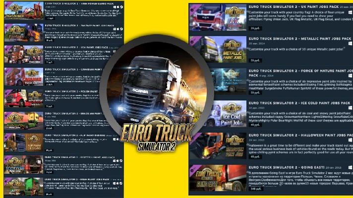 ⭐️ETS 2⭐ Euro Truck Simulator 2 +79 DLC🔥STEAM (GLOBAL)