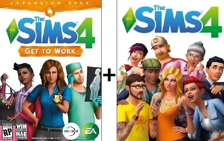 The Sims 4 + Get to Work /EA app(Origin)