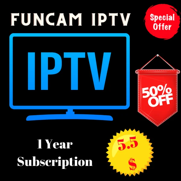 Funcam IPTV 1 year subscription