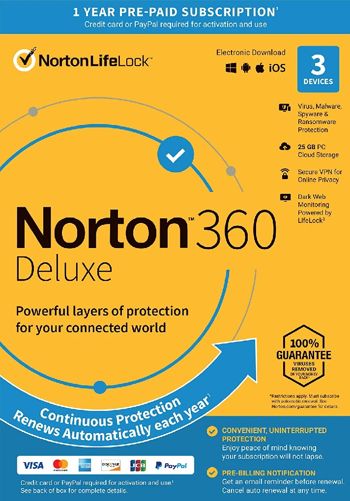 Norton 360 Deluxe   3 devices / 90 days (Global)