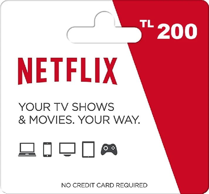 NETFLIX 🇹🇷 TURKEY GIFT CARD \ CODE 200 TL 🍿