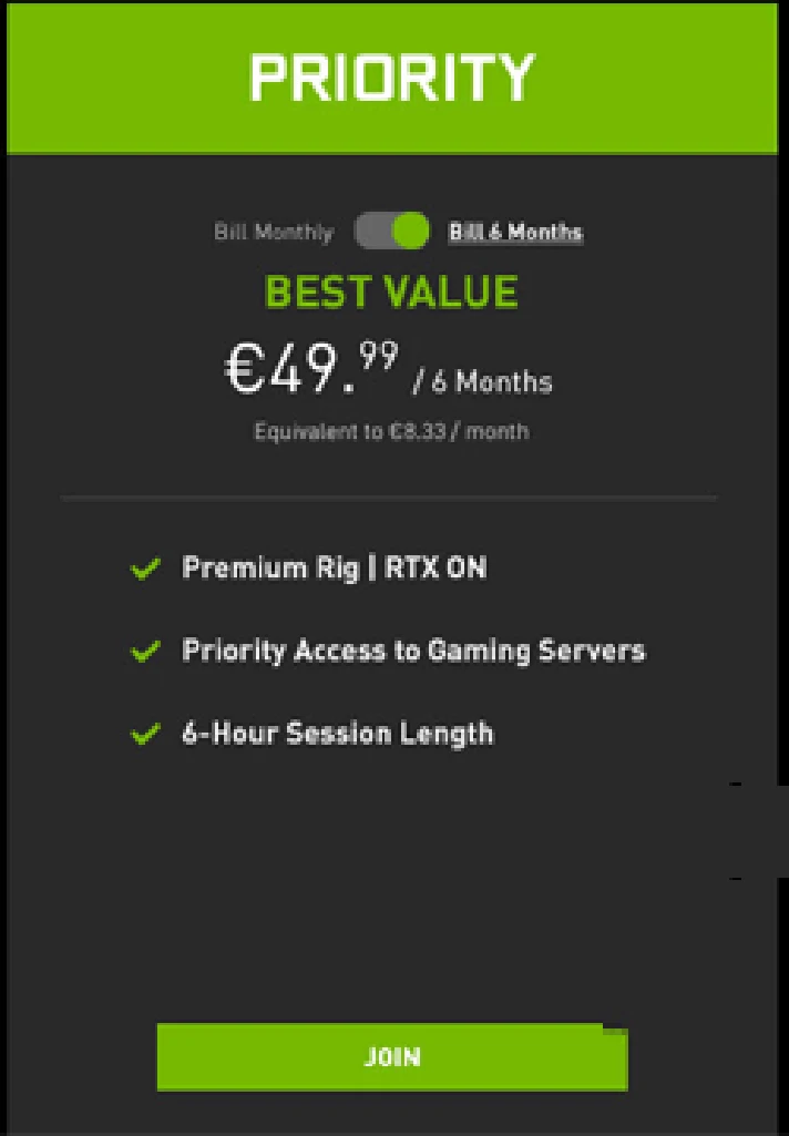 ⚡ Nvidia Geforce Now 6 Month Priority Code - RTX ON💳 ⚡