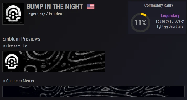 Destiny 2 Emblem Bump in the Night PC/PS/XBOX