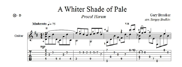 A Whiter Shade of Pale (Procol Harum) guitar cover