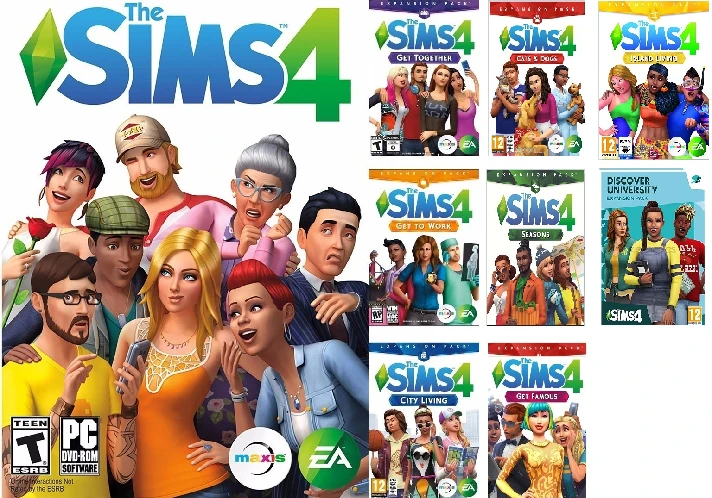 The Sims 4  +10 DLC (8 expansions packs) ✅ ONLINE