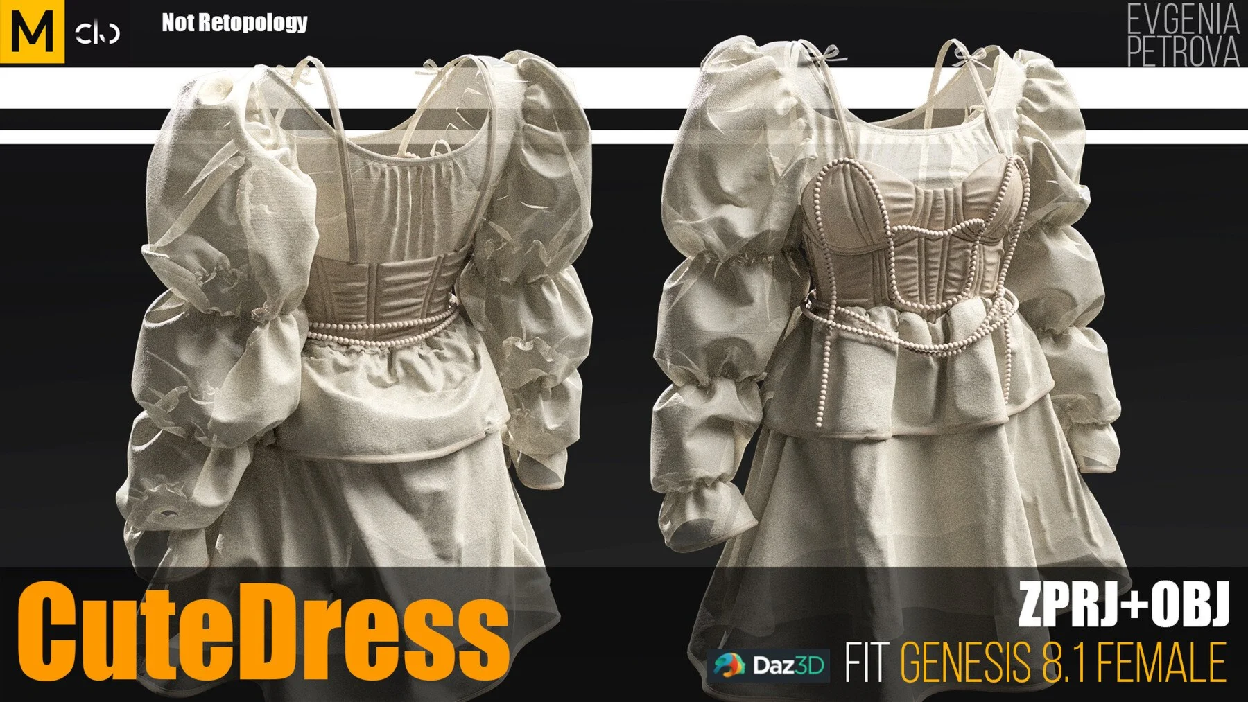 Cute Dress. Marvelous Designer Clo3d Project