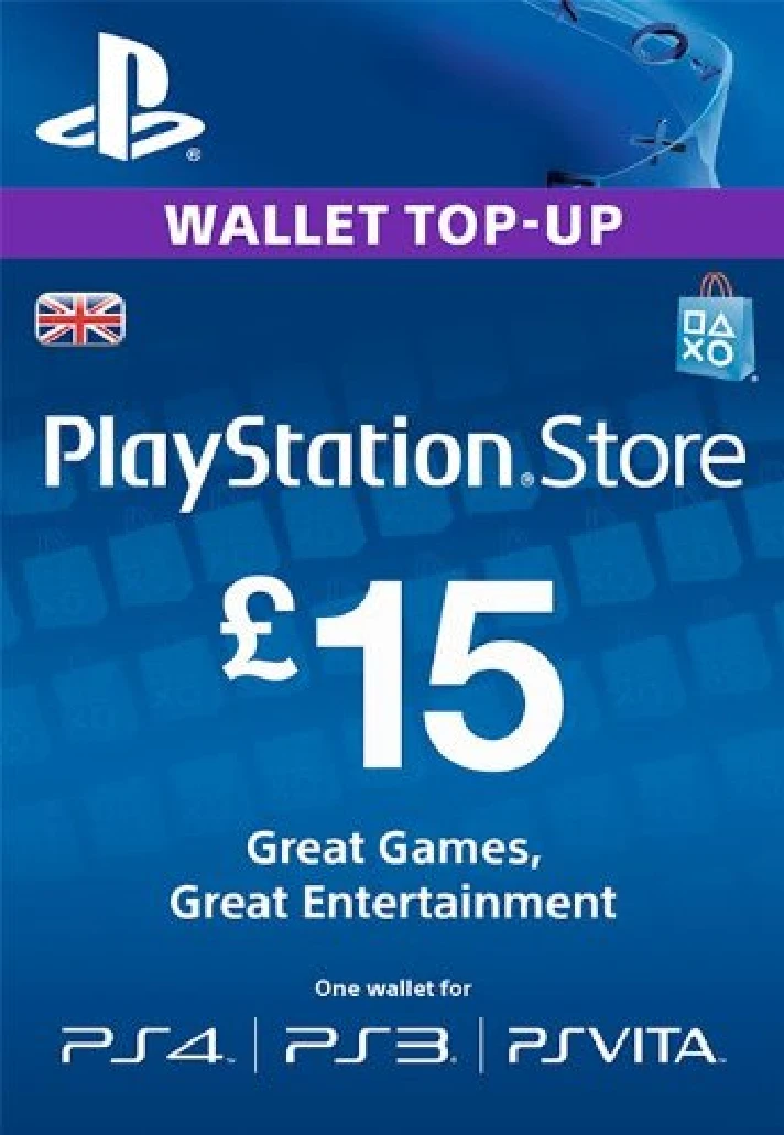 🔶PSN 15 Pounds (GBP) UK [Top-Up Wallet] Official