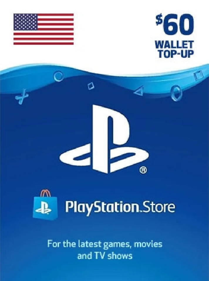 🔶PSN 60 USD ($) USA [Top-Up Wallet] Official Key