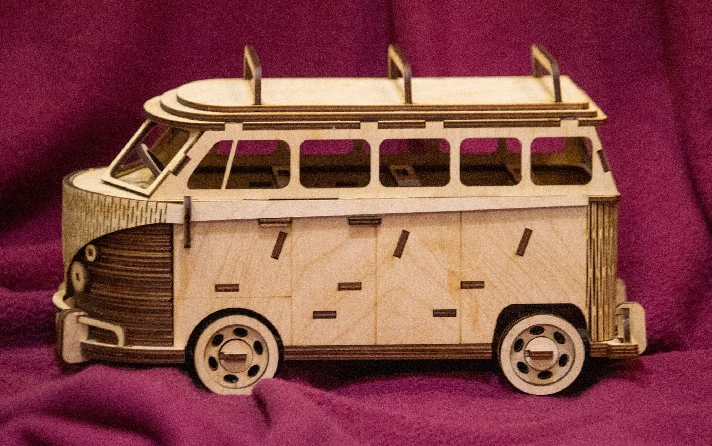 Wolkswagen Bus files for laser cut cnc glowforge