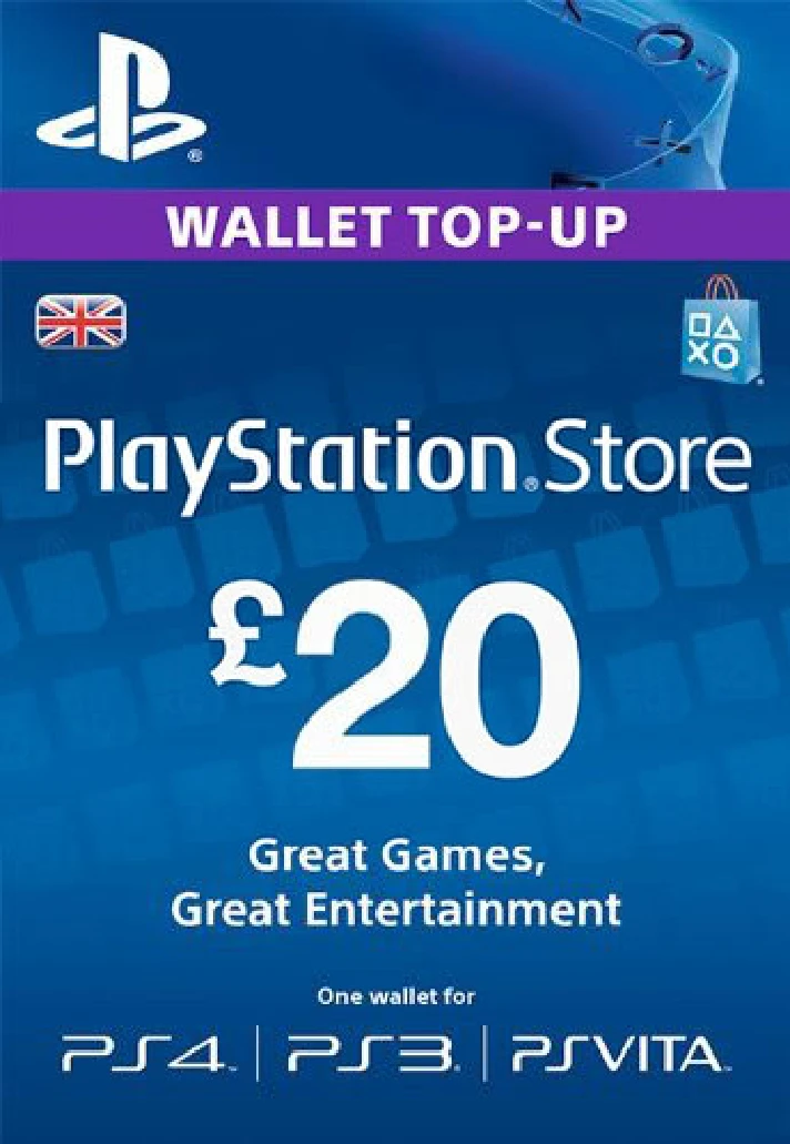 🔶PSN 20 Pounds (GBP) UK [Top-Up Wallet] Official