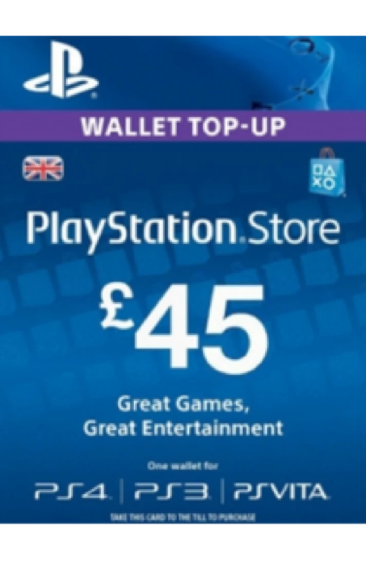 🔶PSN 45 Pounds (GBP) UK [Top-Up Wallet] Official