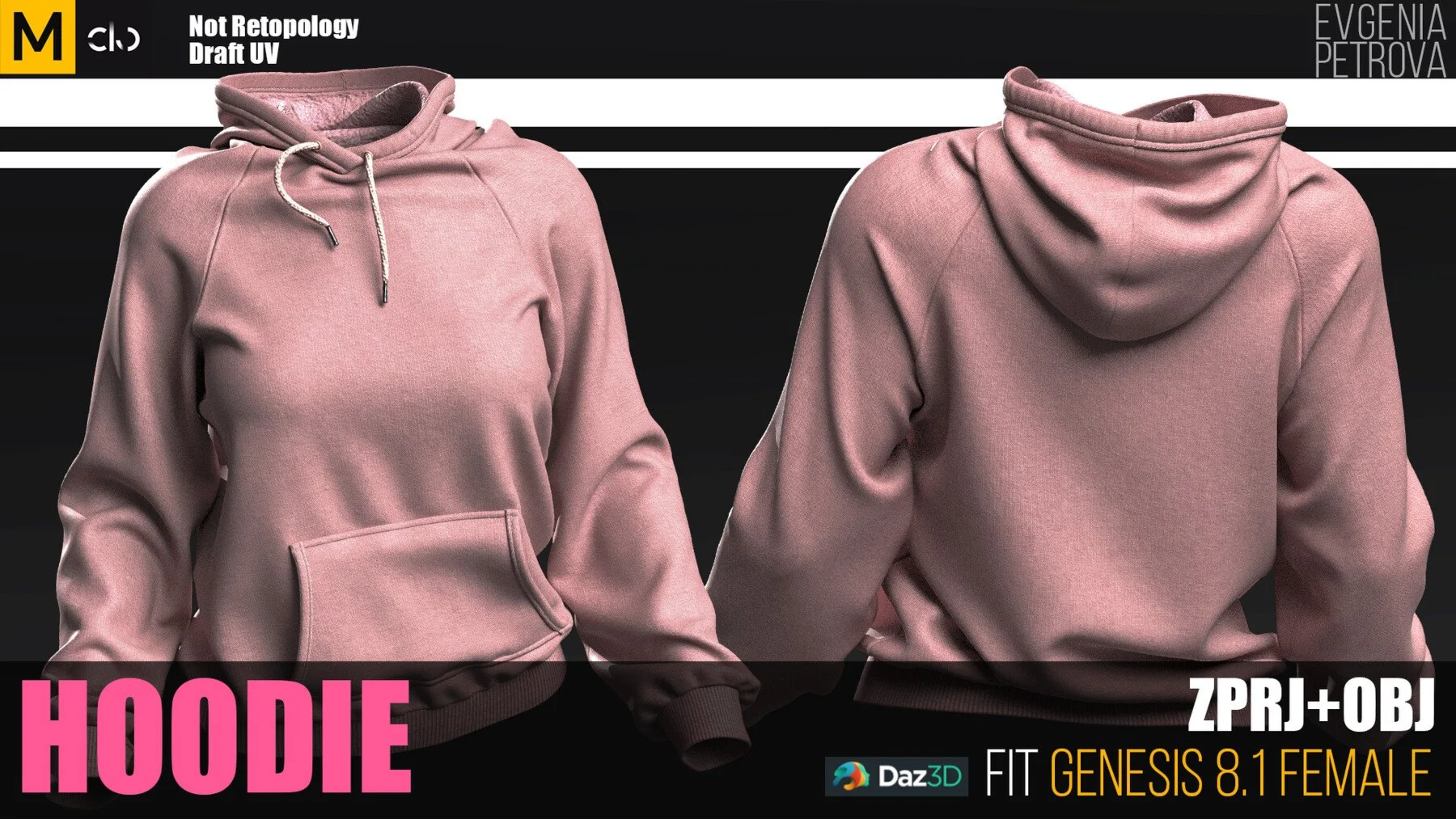 Hoodie. MD. Clo3d projects +OBJ