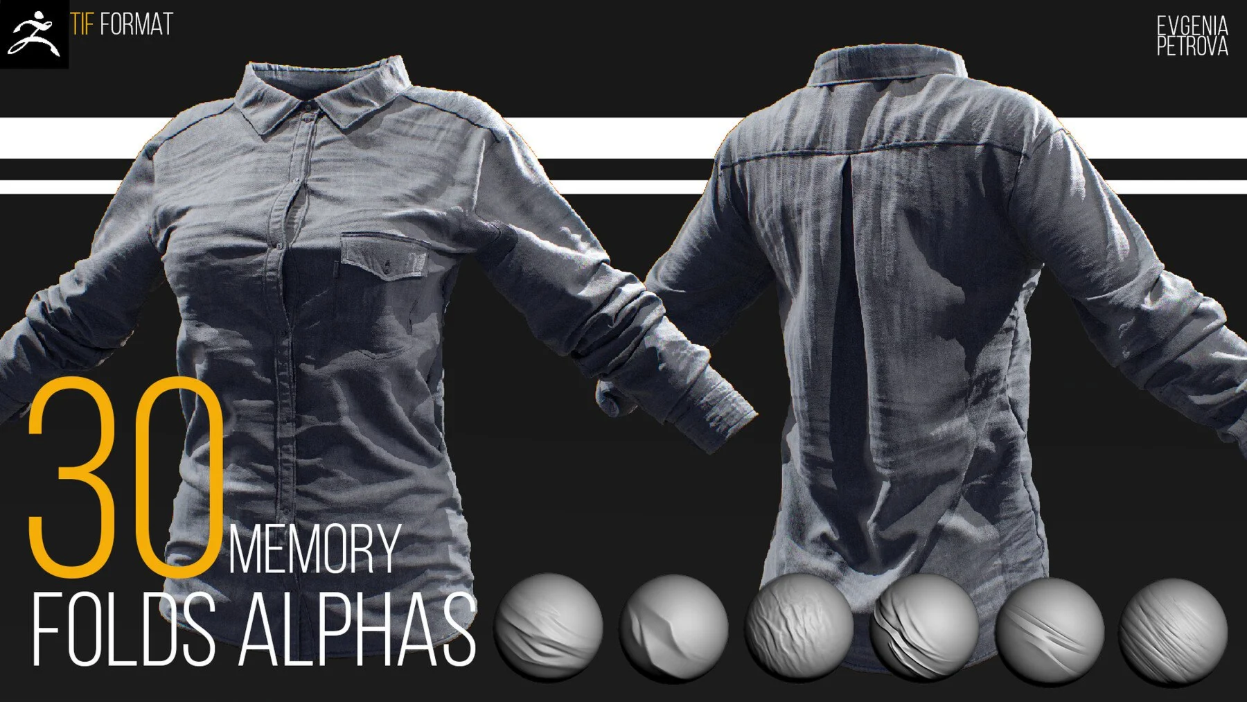 30 ALPHAS MEMORY FOLDS FOR CLOTH. TIF FORMAT