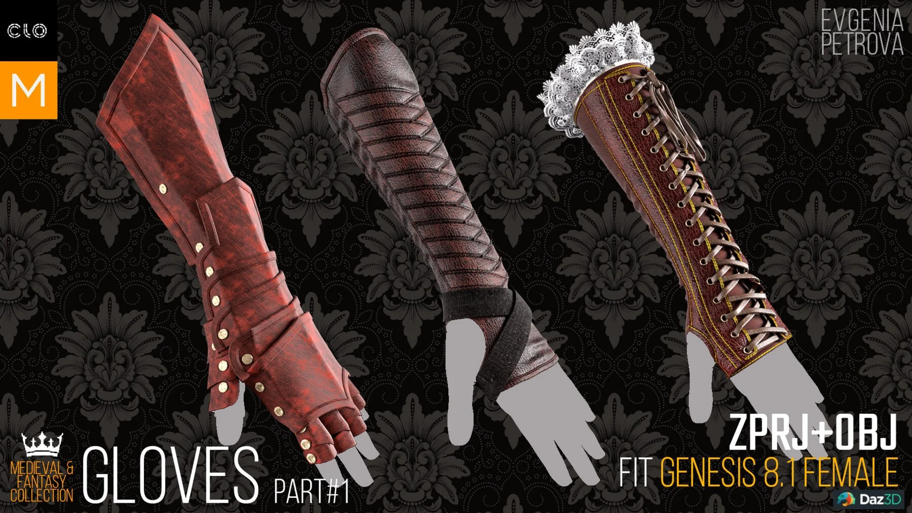 MEDIEVAL GLOVES MD projects + OBJ