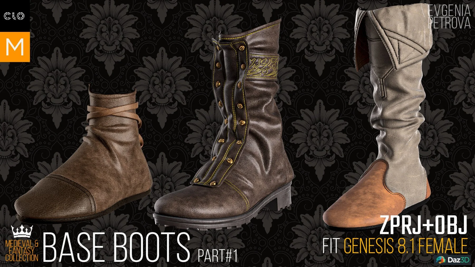 Base medieval boots  MD projects + OBJ