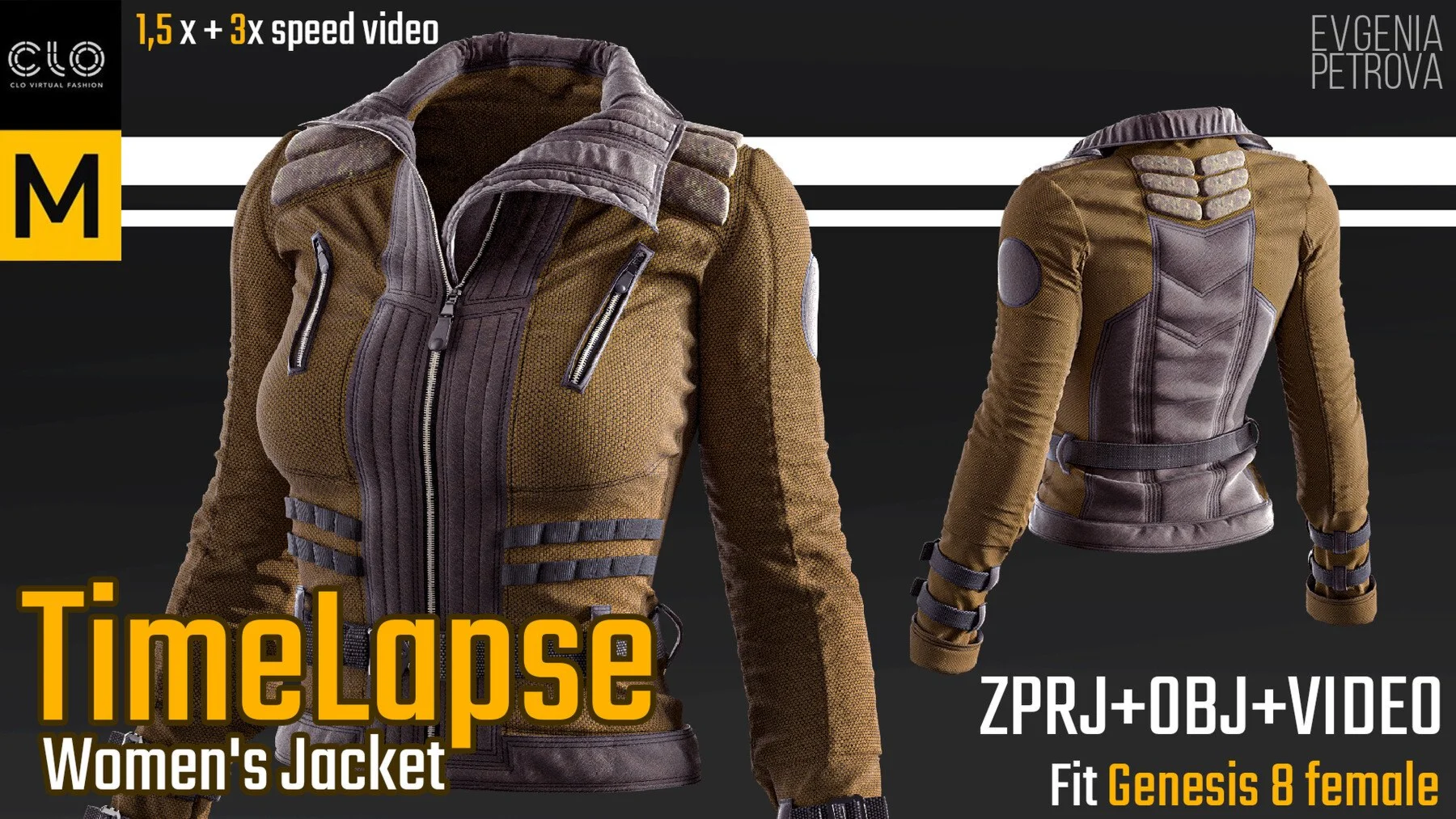 Women's jacket. Clo3d, Marvelous Designer project