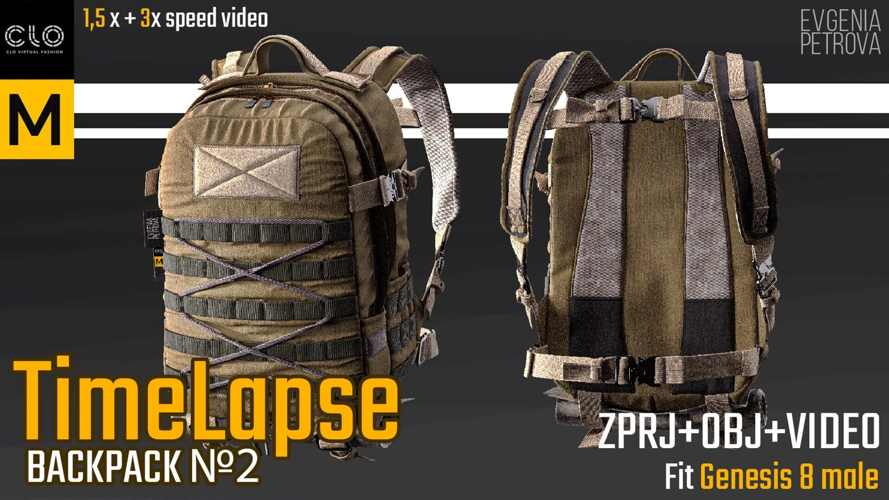 Time Lapse BACKPACK. MD CLo3d PROJECT+OBJw