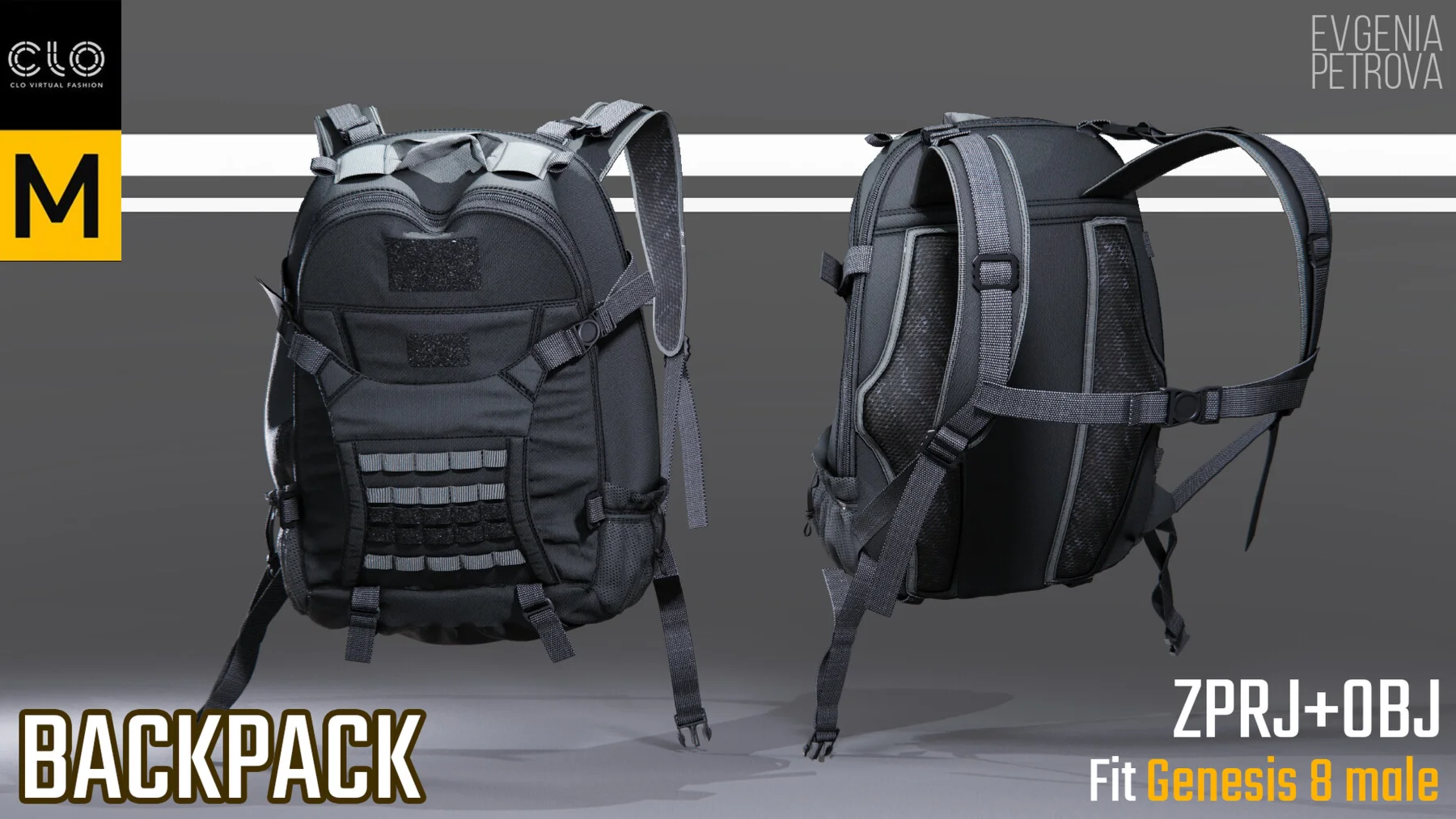 BACKPACK. MD,CLO3D PROJECT+OBJ