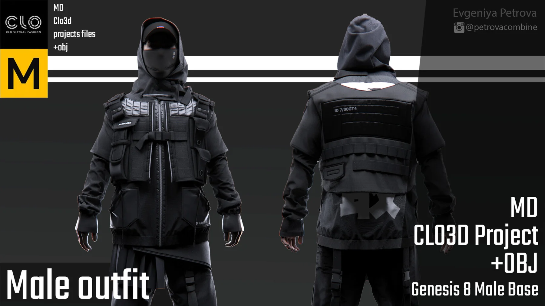 Male outfit. Marvelous Designer, Clo3d project