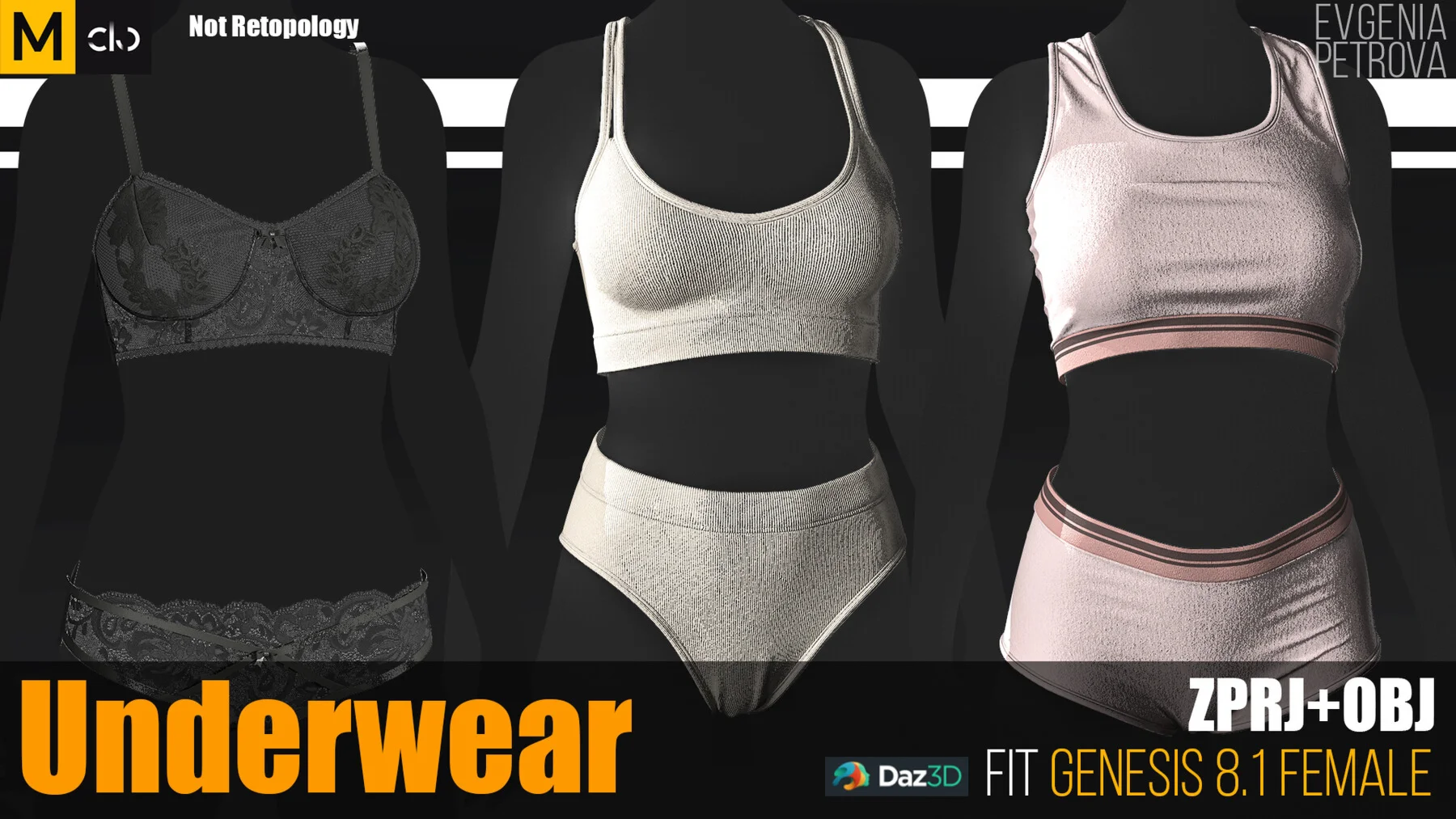 Women's underwear. Marvelous Designer Clo3d Project