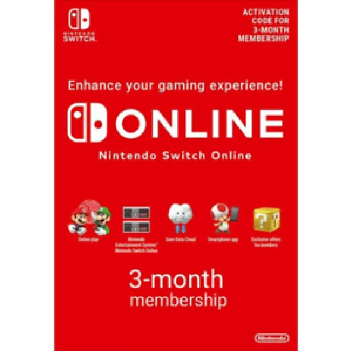 🔥Nintendo Switch Online Membership 3 Months EU Code🔑