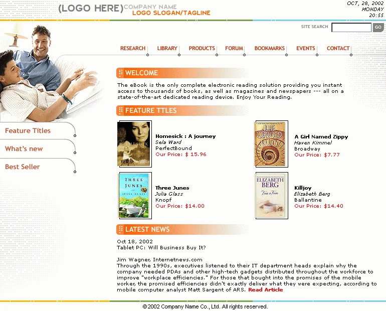 Шаблон для Online магазина по продаже книг №1 (TBooksOnline)