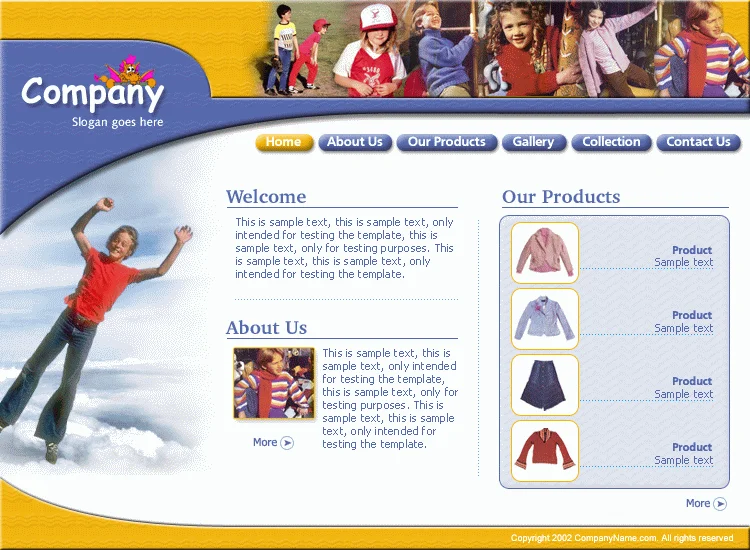 Шаблон для сайта детской одежды (TKidsClothes)