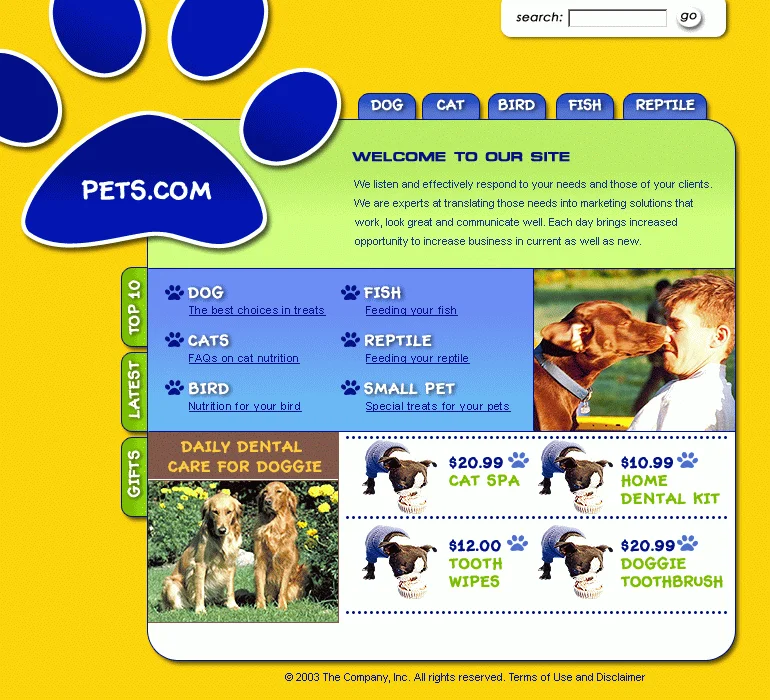 Шаблон для сайта о братьях наших меньших (TFurryFriends)