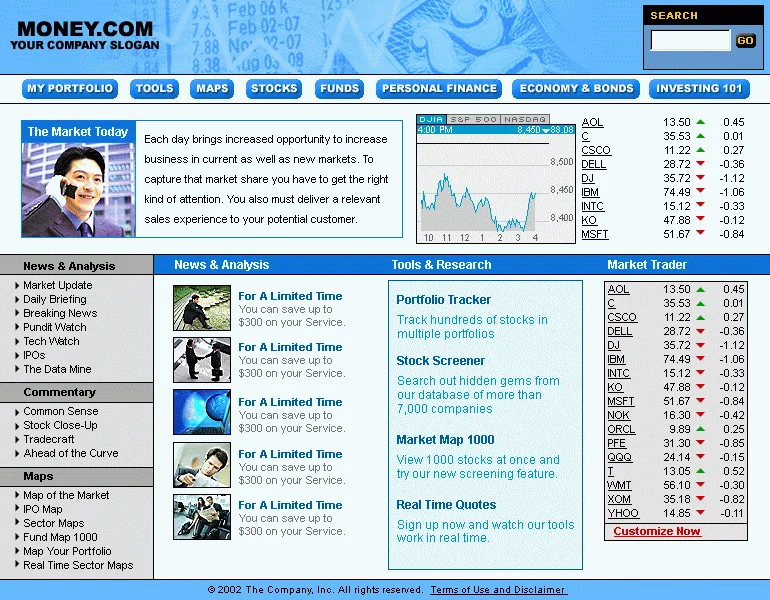 Шаблон для создания Бизнес-сайта №1 (BlueChipSecurities)