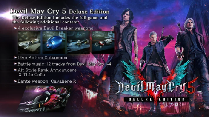 ✅ Devil May Cry 5 Deluxe + Vergil XBOX ONE X|S Key 🔑