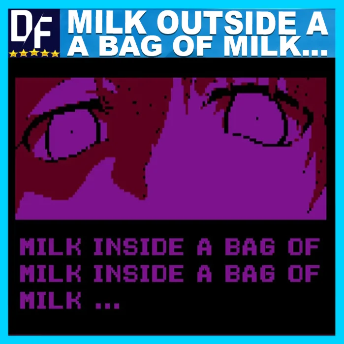 Milk outside a bag of milk outside a bag of milk
