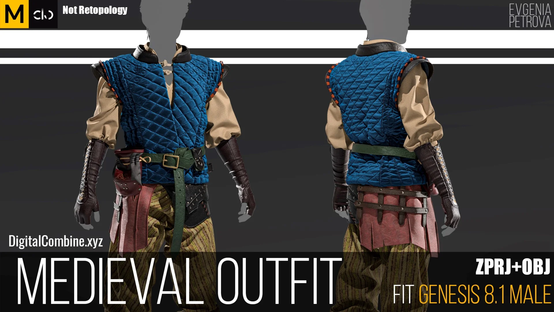 Medieval Outfit. MD,Clo3d projects + OBJ